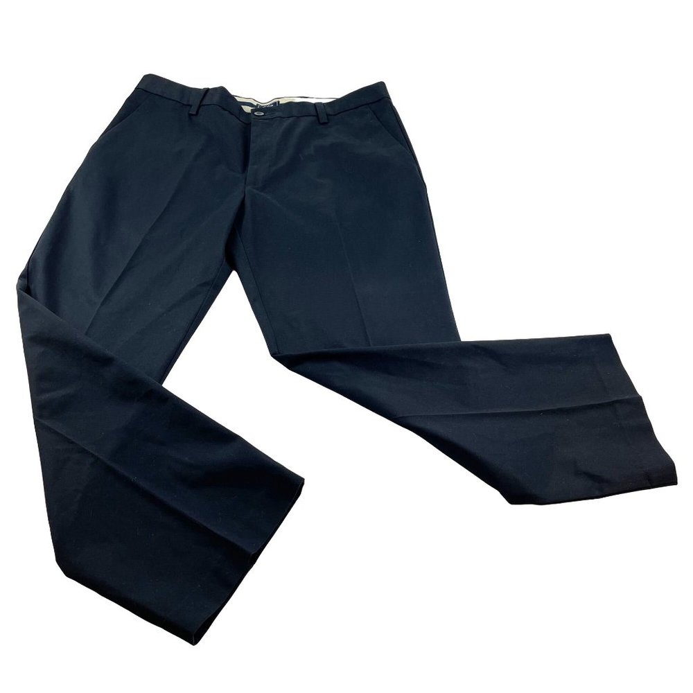 Dockers Men's D2 Straight Fit Iron Free Flat Front Black Pants Sz 36x27 NWT